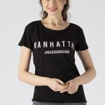 Manhattan Baskılı Tişört